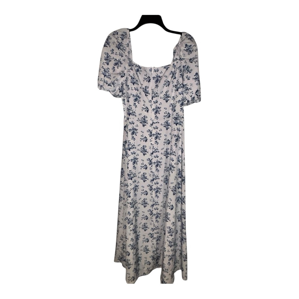 Floral Knot Split Thigh A-Line Dress